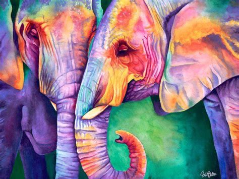 all ears elephants lukisan cat air karya sinclair stratton  Paling Populer 46+ Sketsa Motif Batik Yang Gampang Dibuat, Gambar Batik